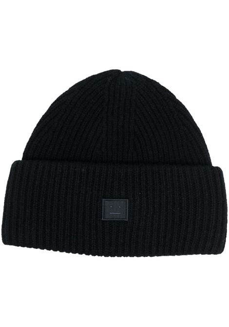beanie small face logo unisex nero ACNE STUDIOS | C40270900